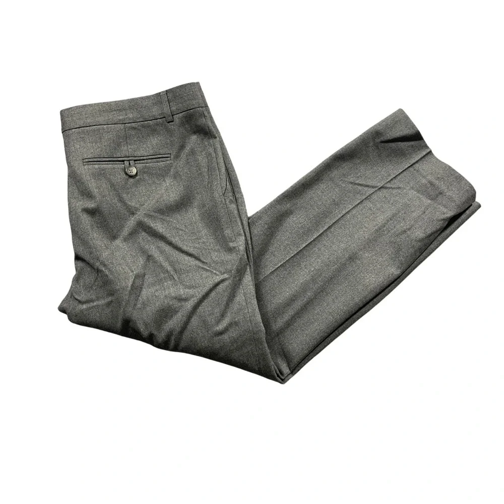 Theory 10 Gray Dress Pants Capri Wool Spandex Slit Pockets‎ Business